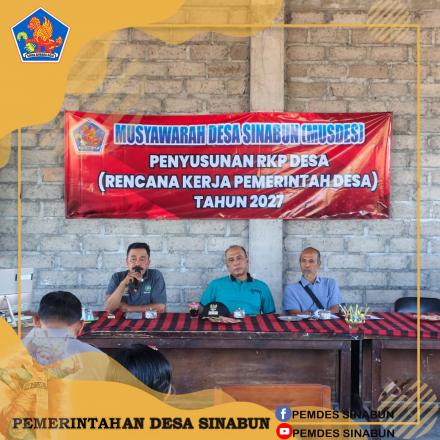 MUSYAWARAH DESA PENYUSUNAN PERENCANAAN PEMBANGUNAN RKP DESA TAHUN ANGGARAN 2027.